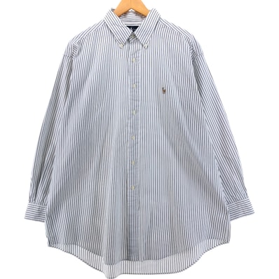 古着 ラルフローレン Ralph Lauren YARMOUTH 長袖 ボタンダウンストライプシャツ メンズXL相当/eaa536451