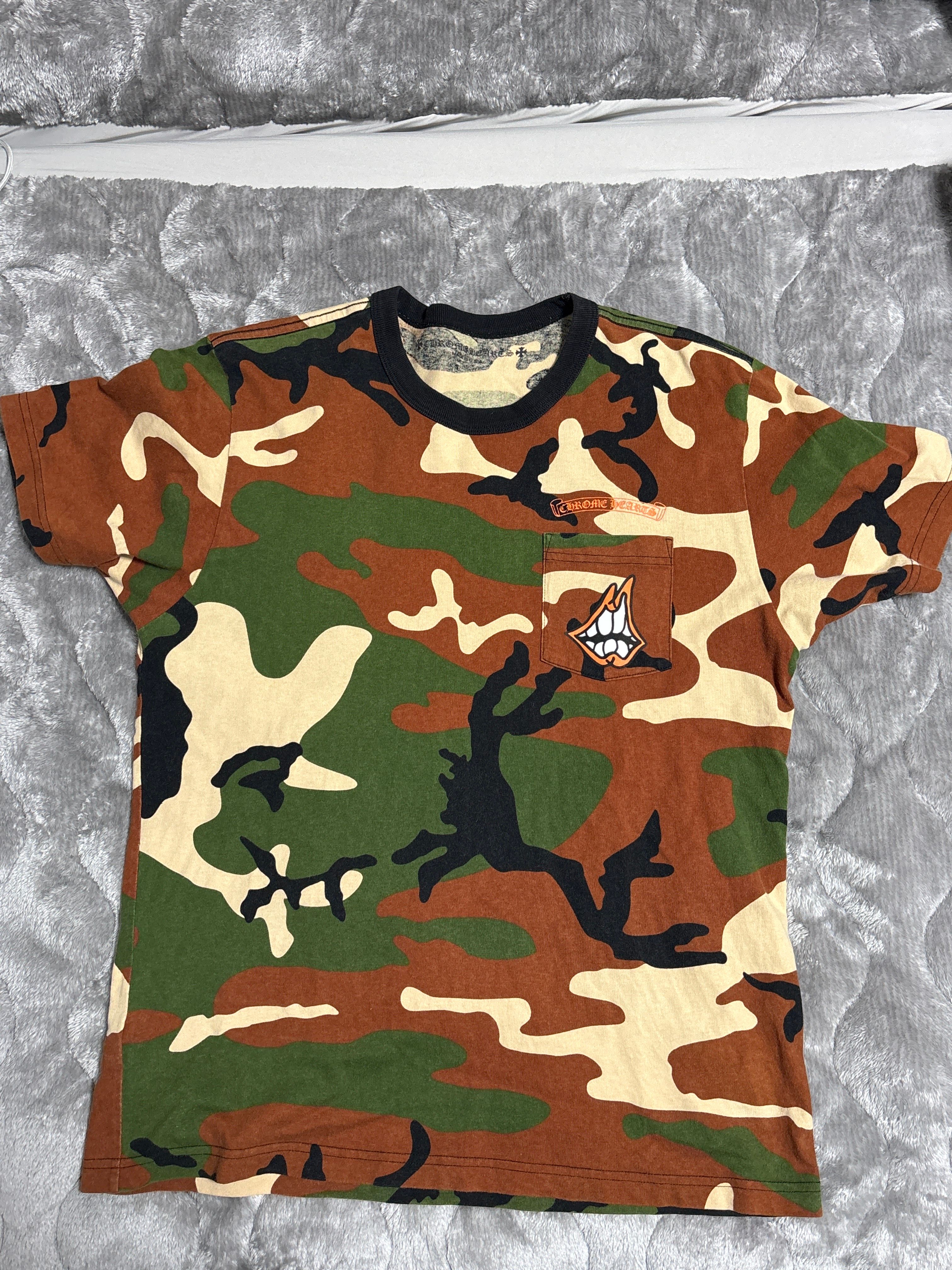 Chrome Hearts PPO Caution T-shrt Matty Boy Print Camouflage "Green/Brown"