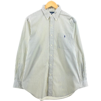 古着 ラルフローレン Ralph Lauren CLASSIC FIT 長袖 ボタンダウンストライプシャツ メンズL相当/eaa547846