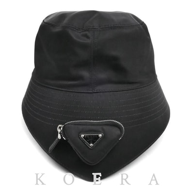 PRADA プラダ Re Nylon バケットハット ハット ブラック 2HC282 2DMI XXL メンズ【中古】