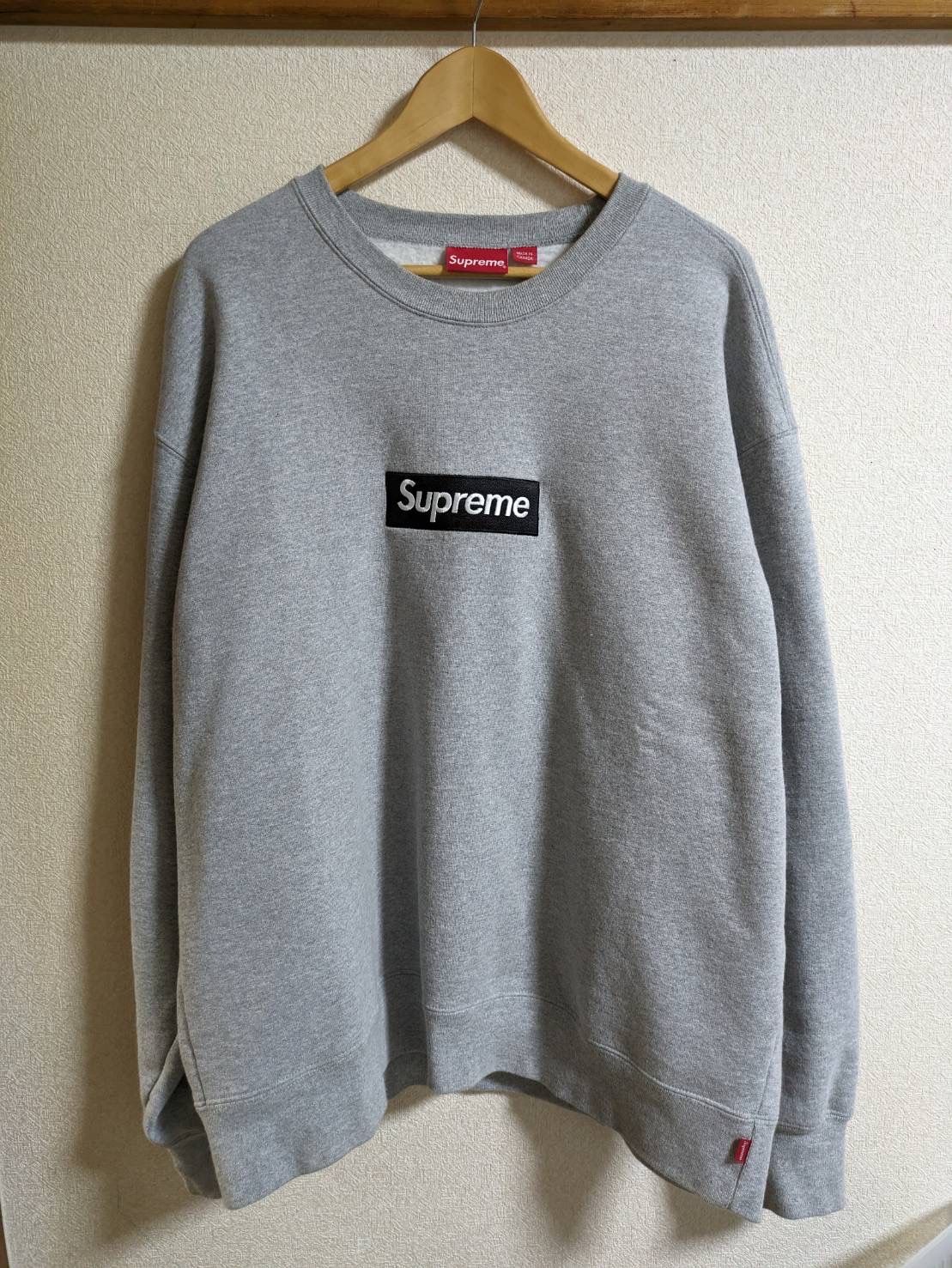 Supreme Box Logo Crewneck "Heather Grey" (22FW)