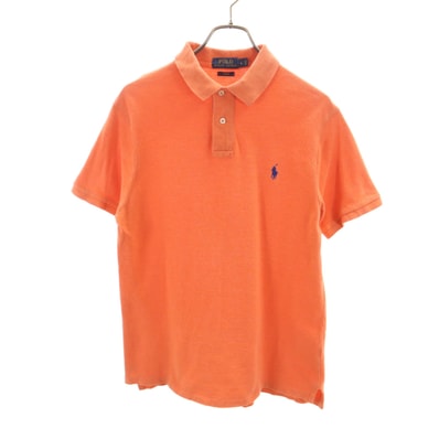 POLO RALPH LAUREN ポロラルフローレン 半袖 ポロシャツ L オレンジ 鹿の子地