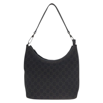 GUCCI グッチ ホーボー ブラウン ダークブラウン シルバー金具 GGキャンバス レザー/ ショルダーバッグ ワンショルダー 600961 【中古】