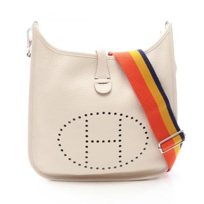 エルメス HERMES エヴリン 3 トロワ PM ショルダーバッグ バッグ レザー トリヨンクレマンス トリヨンクレマンス クレ T刻印(2015年製造) レディース ホワイト系 【中古】