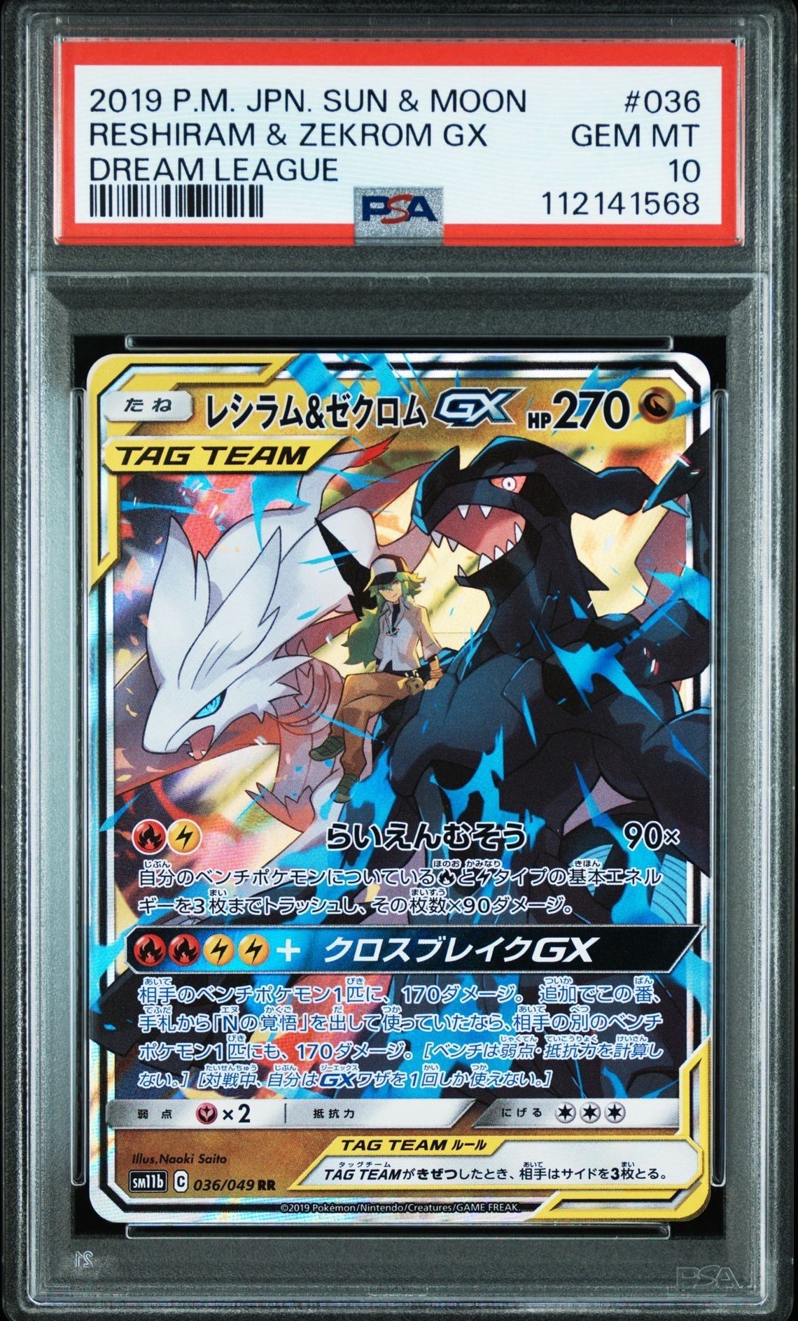 レシラム&ゼクロムGX (N) RR[SM11b 036/049](強化拡張パック「ドリームリーグ」)