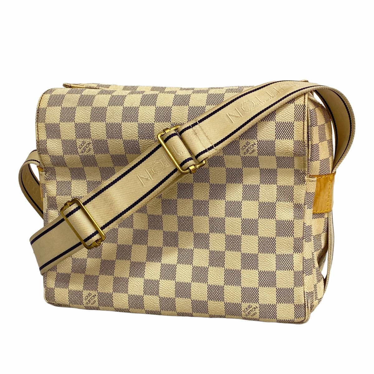 【6db1492】ルイヴィトン ショルダーバッグ ダミエ・アズール ナヴィグリオ N51189 ホワイト【中古】レディース