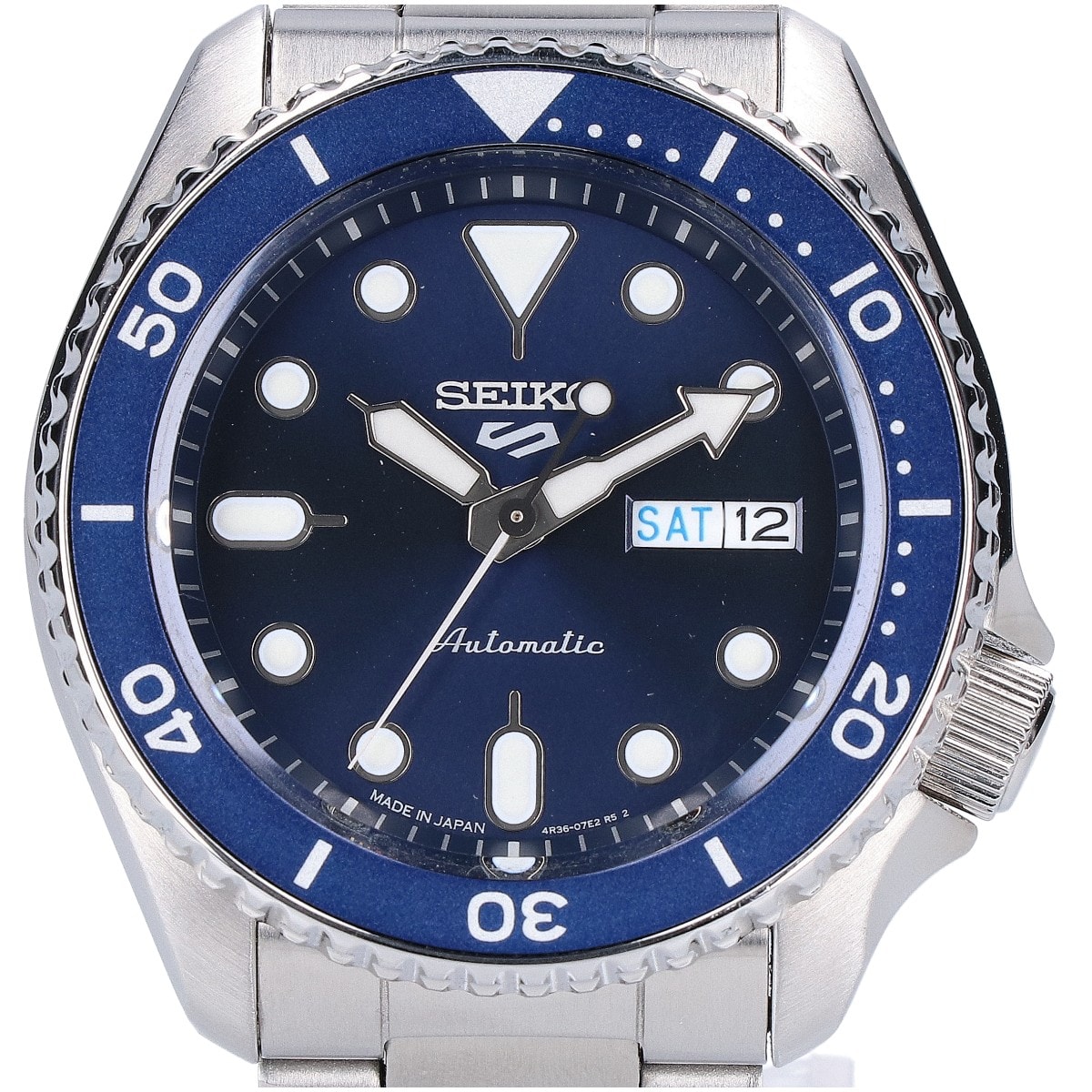 セイコー 【美品】SBSA001 4R36 5スポーツ SKX series デイデイト シースルーバック 自動巻き
