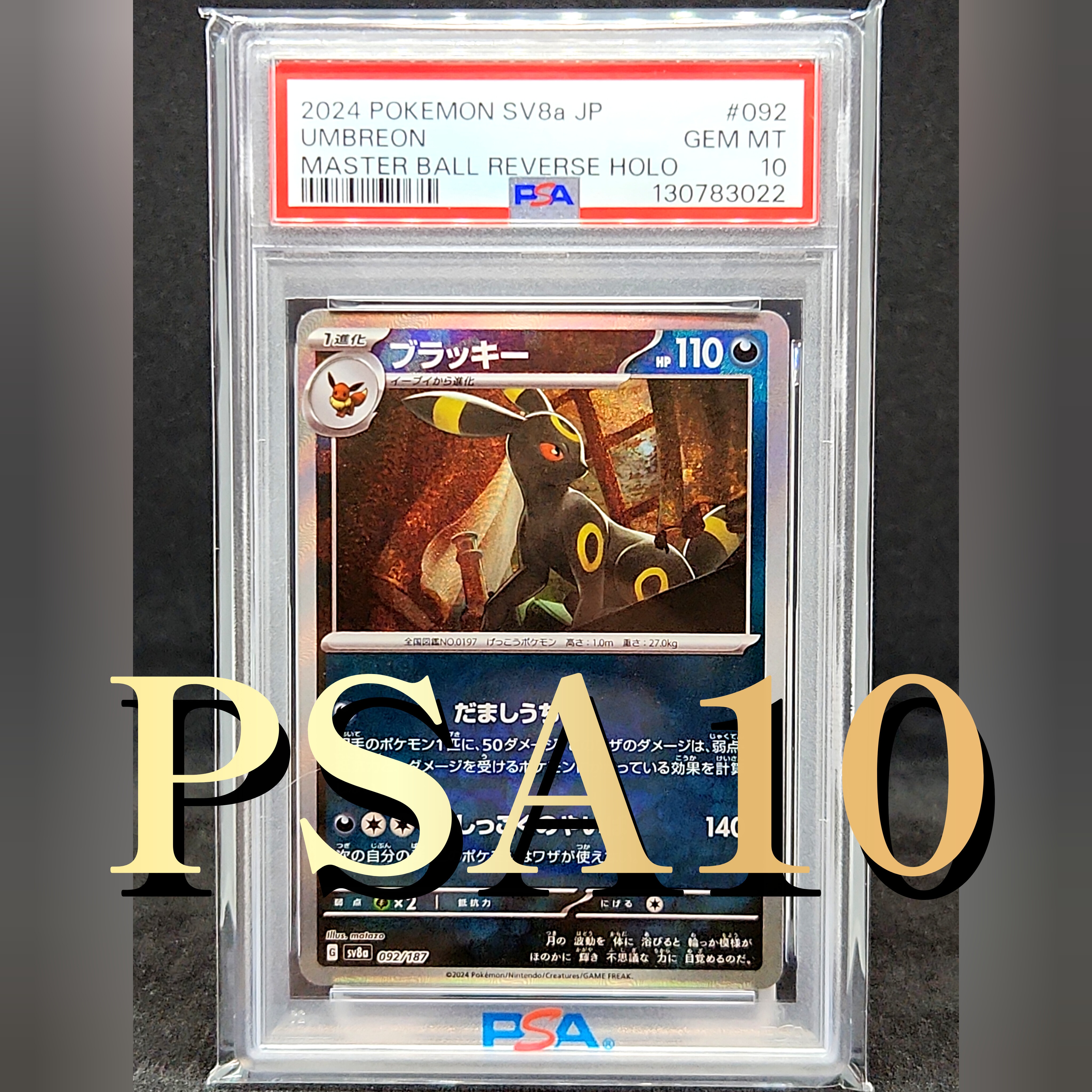 ブラッキー :マスターボールミラー [SV8a 092/187](ハイクラスパック「テラスタルフェスex」)