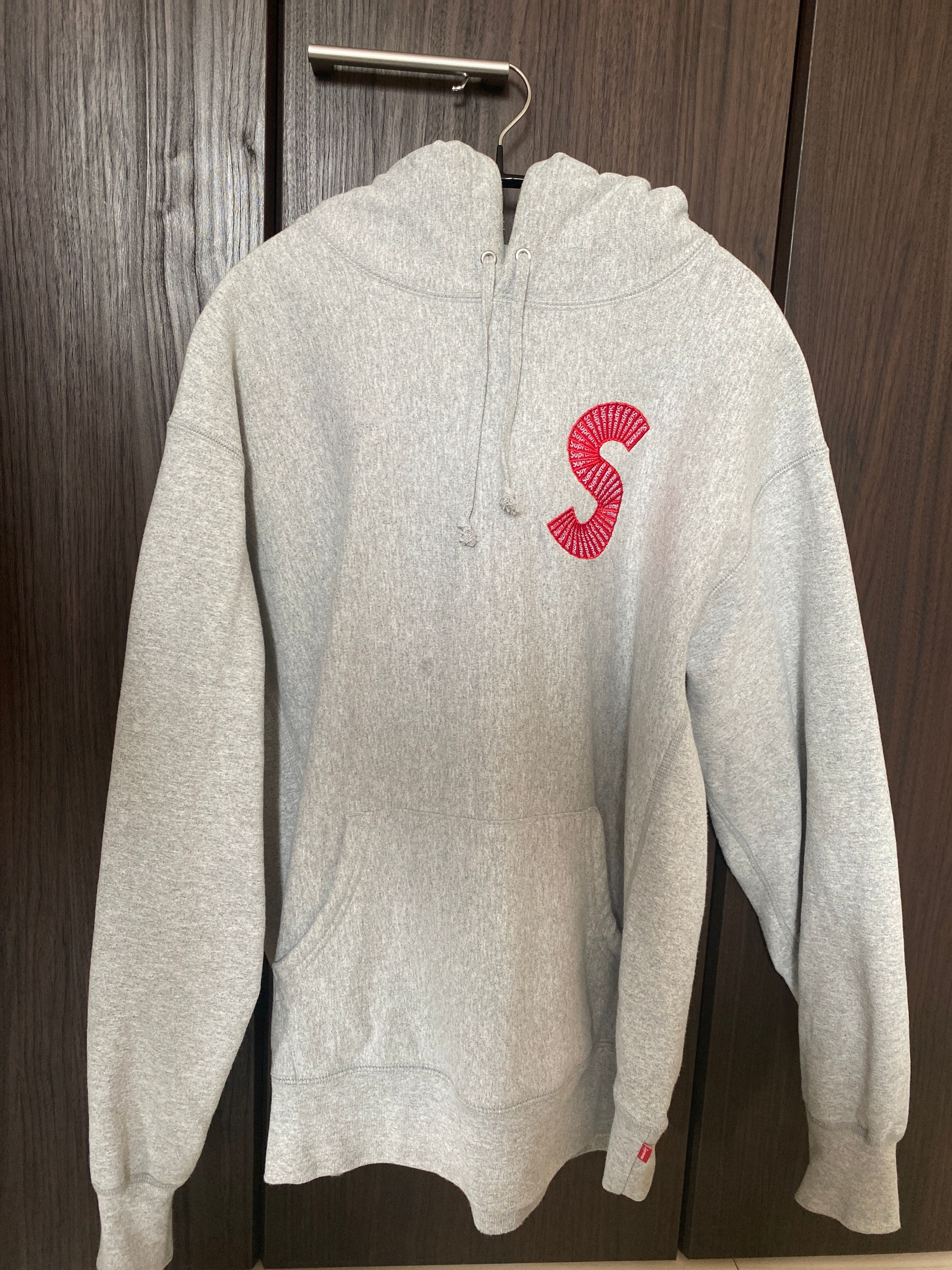 Supreme S Logo Hooded Sweatshirt "Heather Grey" (20FW)