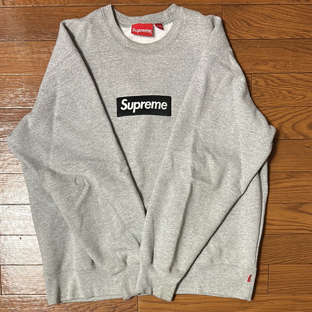Supreme Box Logo Crewneck "Heather Grey" (22FW)