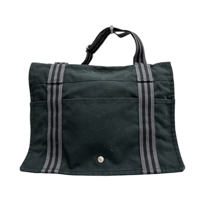 HERMES エルメス フールトゥ ブラック シルバー金具 キャンバス ショルダーバッグ S1-00151 【中古】