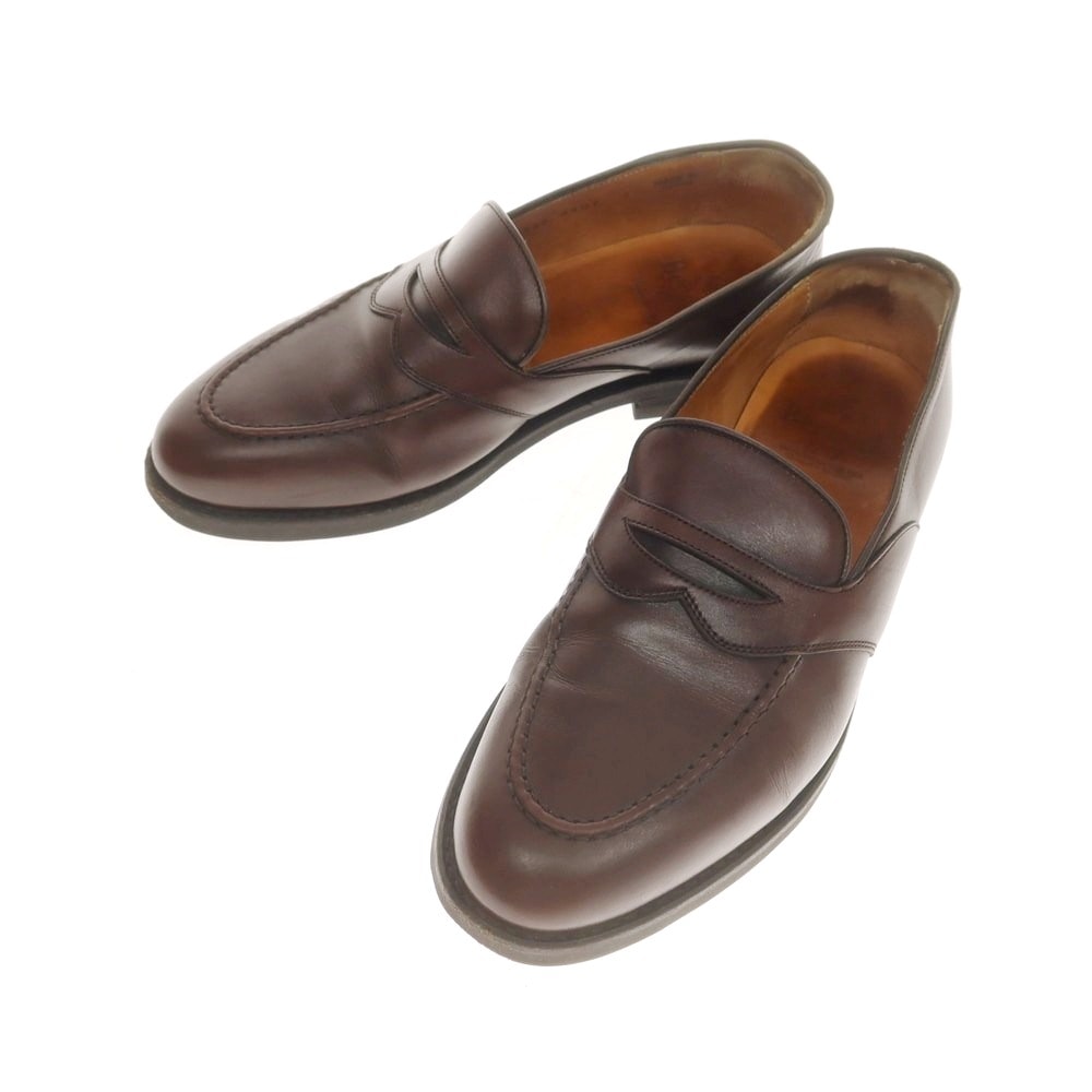 【中古】バーウィック BERWICK コイン ローファー ダークブラウン【サイズ7】【メンズ】