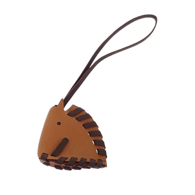 エルメス シュヴァルトレッセ バッグチャーム ヴォーエプソン【中古】【Aランク】