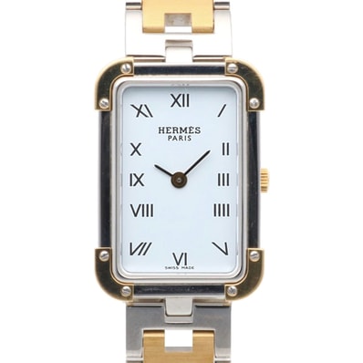 エルメス クロアジュール 腕時計 時計 ステンレススチール CR1.220 クオーツ レディース 1年保証 HERMES 中古