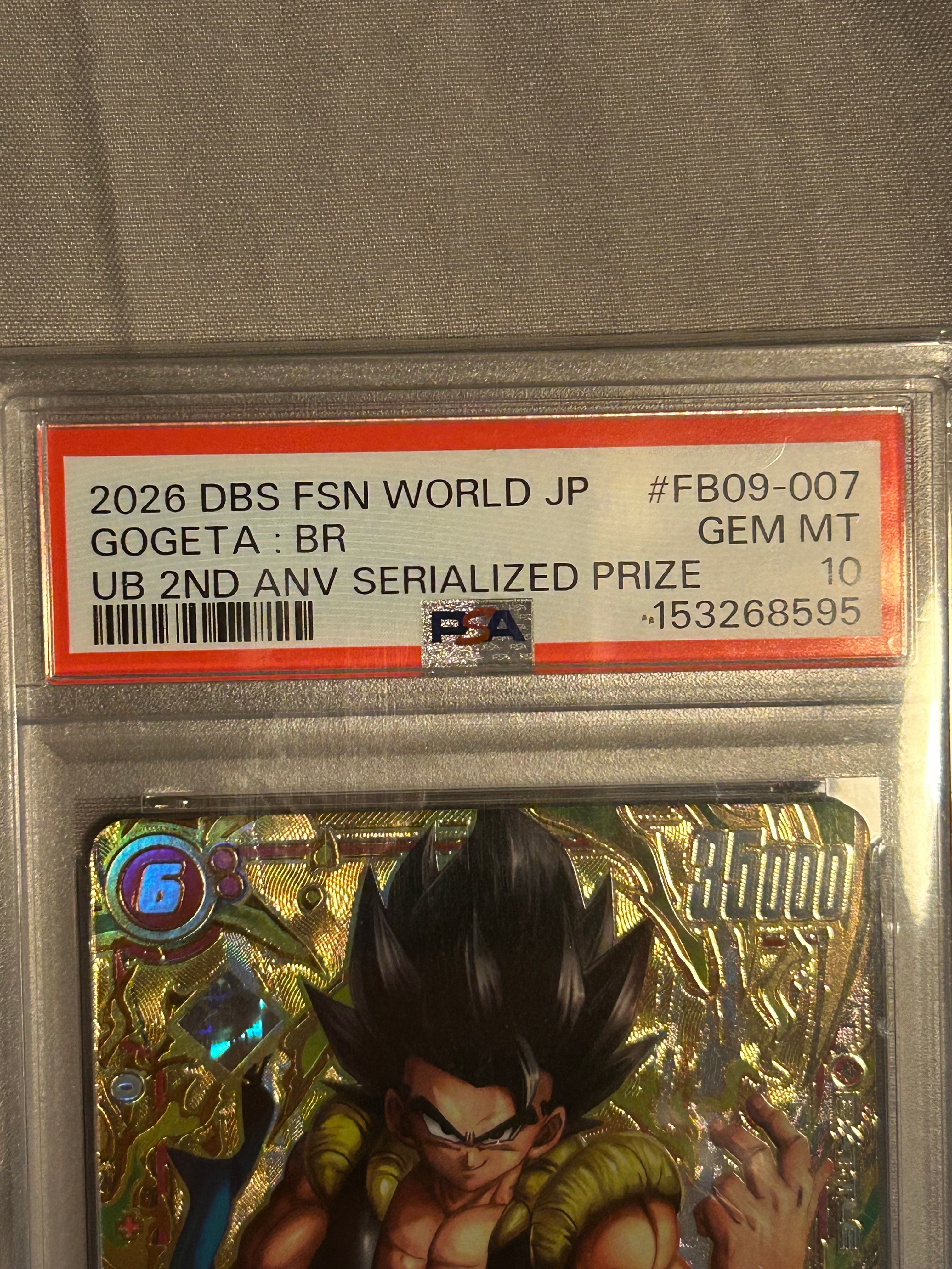 PSA 10]Gogeta :BR SR* Serial Numbered [FB09-007](FUSION WORLD