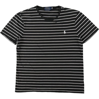 古着 ラルフローレン Ralph Lauren POLO RALPH LAUREN CUSTOM SLIM FIT 半袖 ボーダーTシャツ レディースL相当/eaa655521