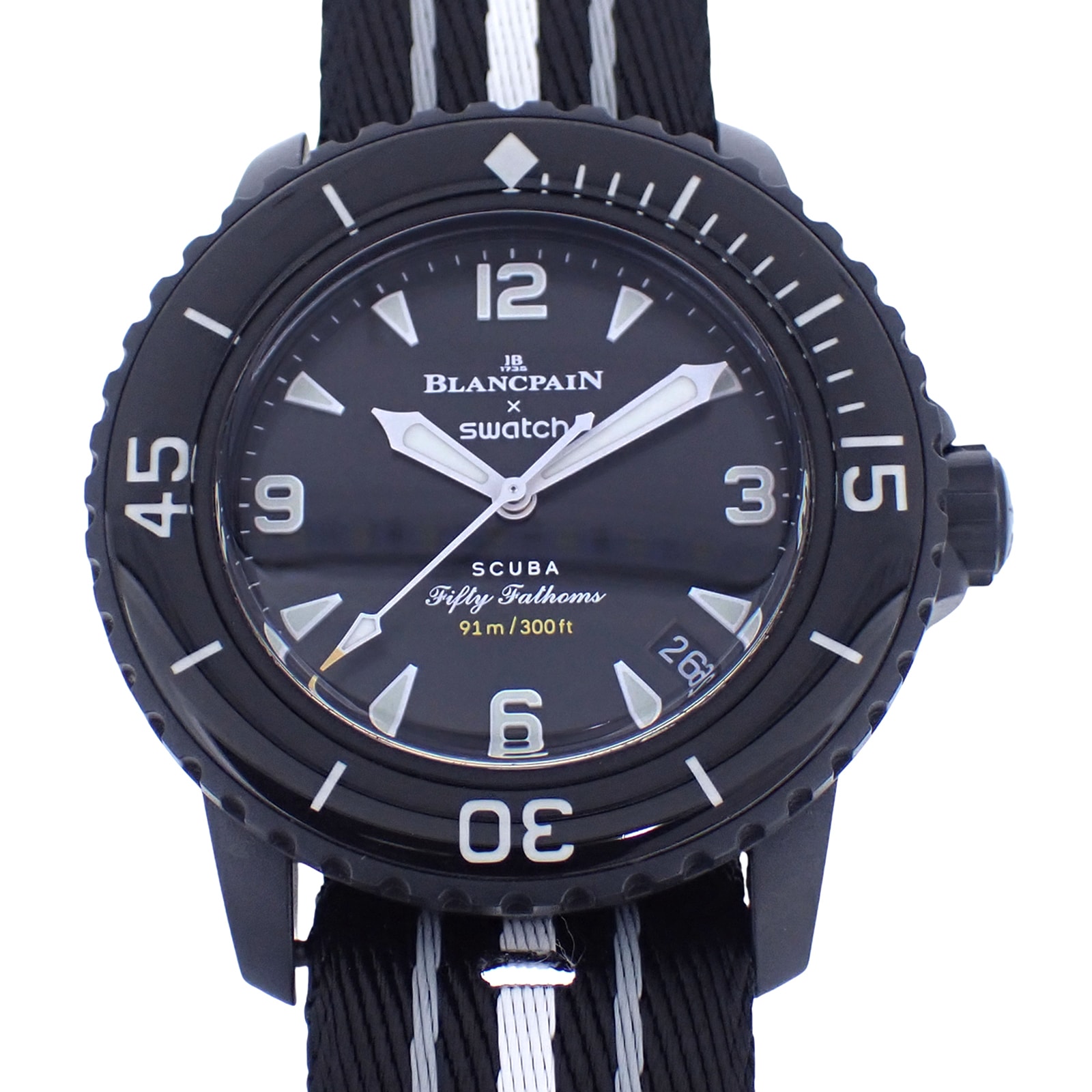 Swatch スウォッチ ブランパン×スウォッチ フィフティファゾムス オーシャンオブストーム SO35B400 メンズ 腕時計