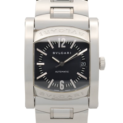ブルガリ BVLGARI アショーマ 腕時計 時計 ステンレススチール メンズ グレー系 ブルーグレー AA44S 【中古】