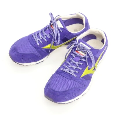 【中古】ミズノ Mizuno MizunoのWAVE KUDOS RW-1 ランニング スニーカー パープル【サイズ24.5cm】【メンズ】