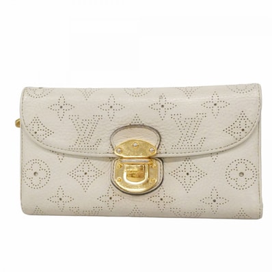 【6db1219-k】ルイヴィトン 三つ折り長財布 マヒナ ポルトフォイユアメリア M58132 ラン【中古】レディース