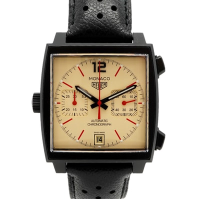 【6wda0027】タグホイヤー モナコ CAW211U アイボリー文字盤【中古】腕時計 メンズ