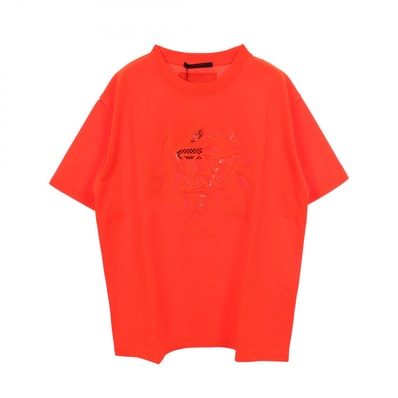 ルイ・ヴィトン LOUIS VUITTON LVヴェジェトゥルース ジャガード エンブロイダリー 半袖Tシャツ 衣料品 トップス ポリエステル オレンジ メンズ オレンジ系 RM201 TYS HIY88W 【中古】