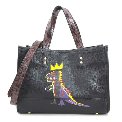 コーチ COACH ハンドバッグ ショルダーバッグ レザー ブラック/ボルドー レディース【中古】 h32282k