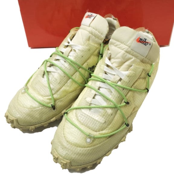 NIKE x OFF-WHITE ナイキ オフホワイト 別注 WMNS WAFFLE RACER ウィメンズ ワッフルレーサー CD8180-100 US12(29cm) WHITE/BLACK-ELECTRO GREEN スニーカー シューズ s18447