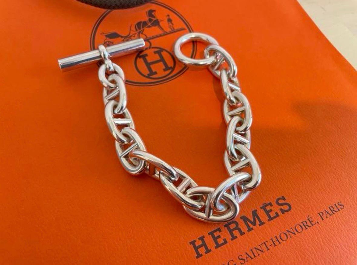 Hermes Chaine D'ancre TGM Bracelet "Silver"