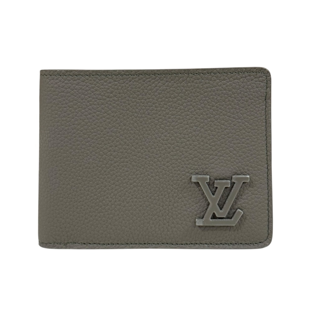 ルイヴィトン ポルトフォイユ・ミュルティプル アエログラム 二つ折り財布 レザー M81734 メンズ LOUIS VUITTON  中古