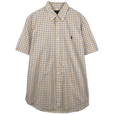 古着 ラルフローレン Ralph Lauren 半袖 ボタンダウン チェックシャツ メンズL相当/eaa655850