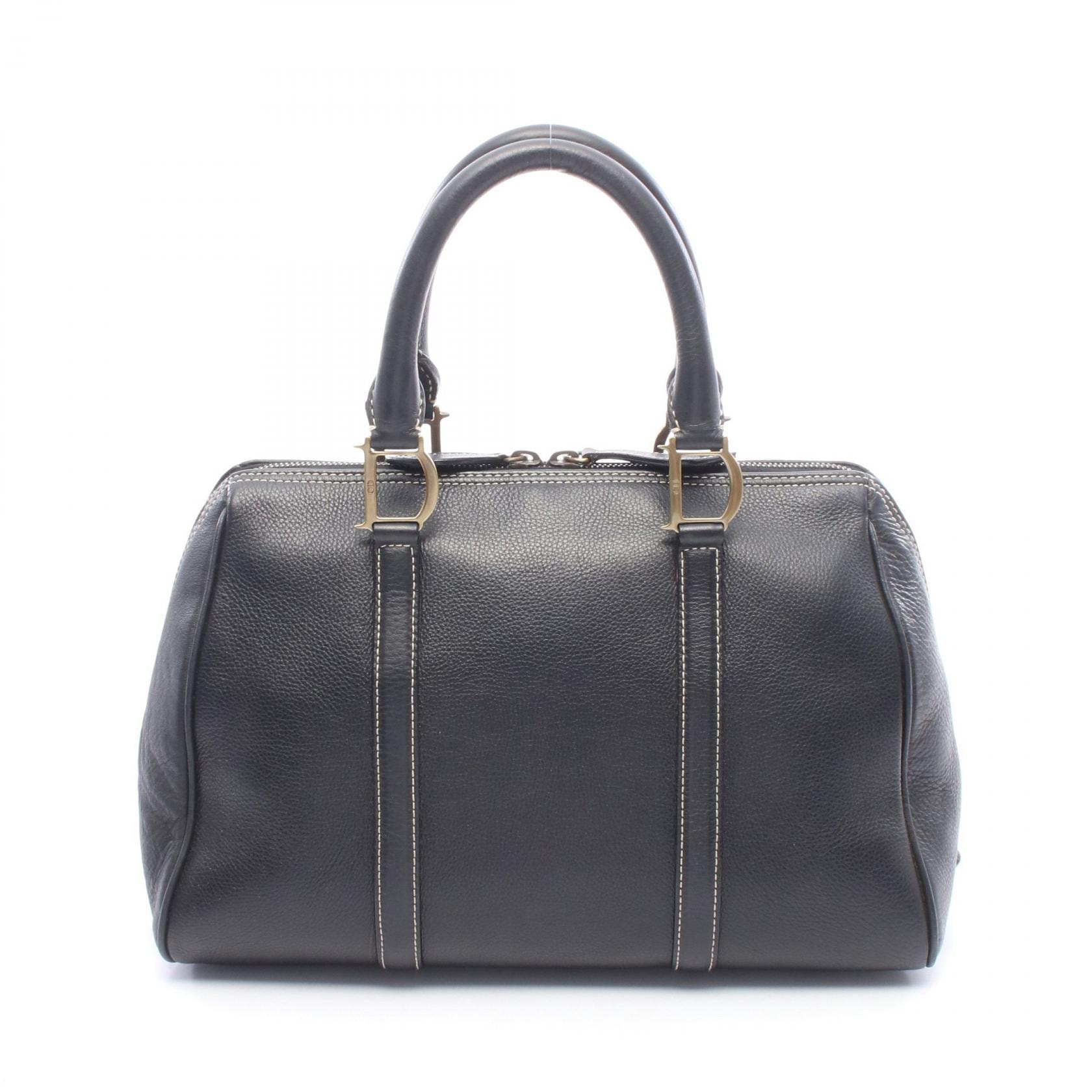 ディオール Dior ヴィンテージ ボストンバッグ バッグ レザー レディース ブラック系 【中古】