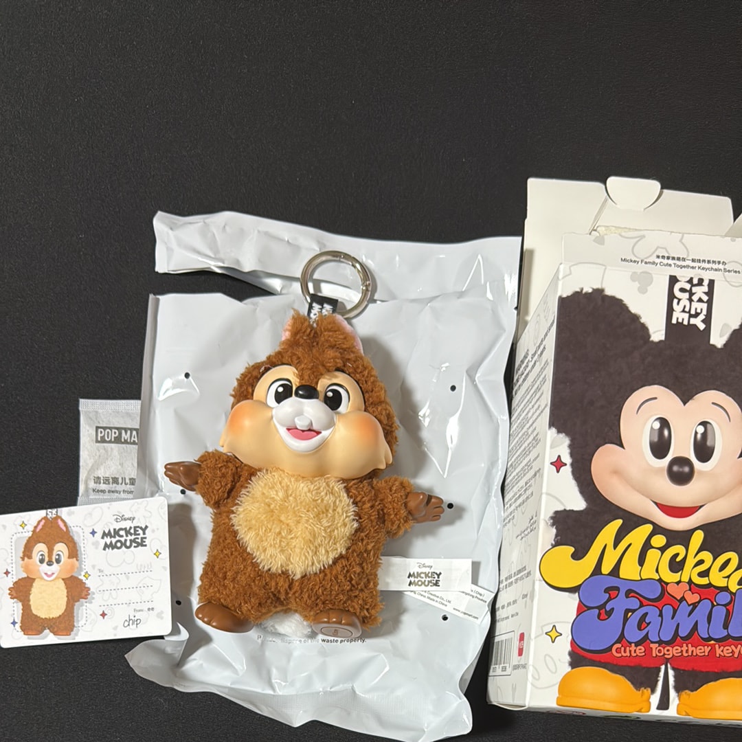 POP MART DISNEY Mickey Family Cute Together Series Plush Keychain Chip