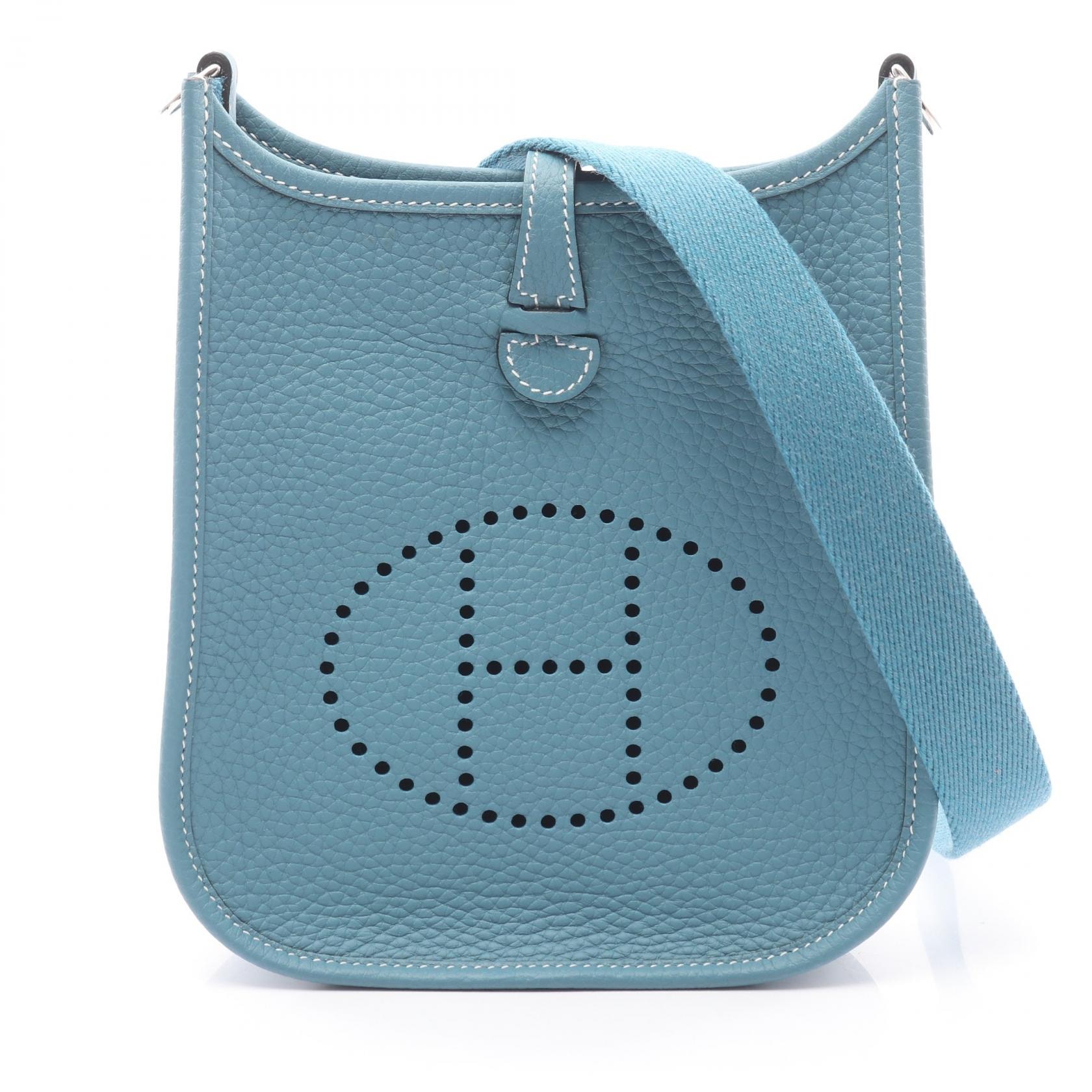 エルメス HERMES エヴリンTPM アマゾン ショルダーバッグ バッグ レザー トリヨンクレマンス トリヨンクレマンス ニューブルージーン レディース ブルー系 【中古】