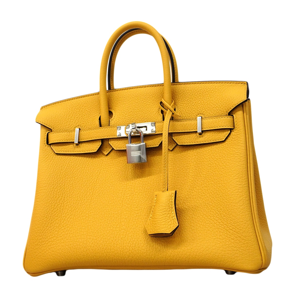 ★最終価格★SALE【6fb2953-g】エルメス ハンドバッグ バーキン25 トゴ パイユ シルバー金具 G刻印【中古】レディース