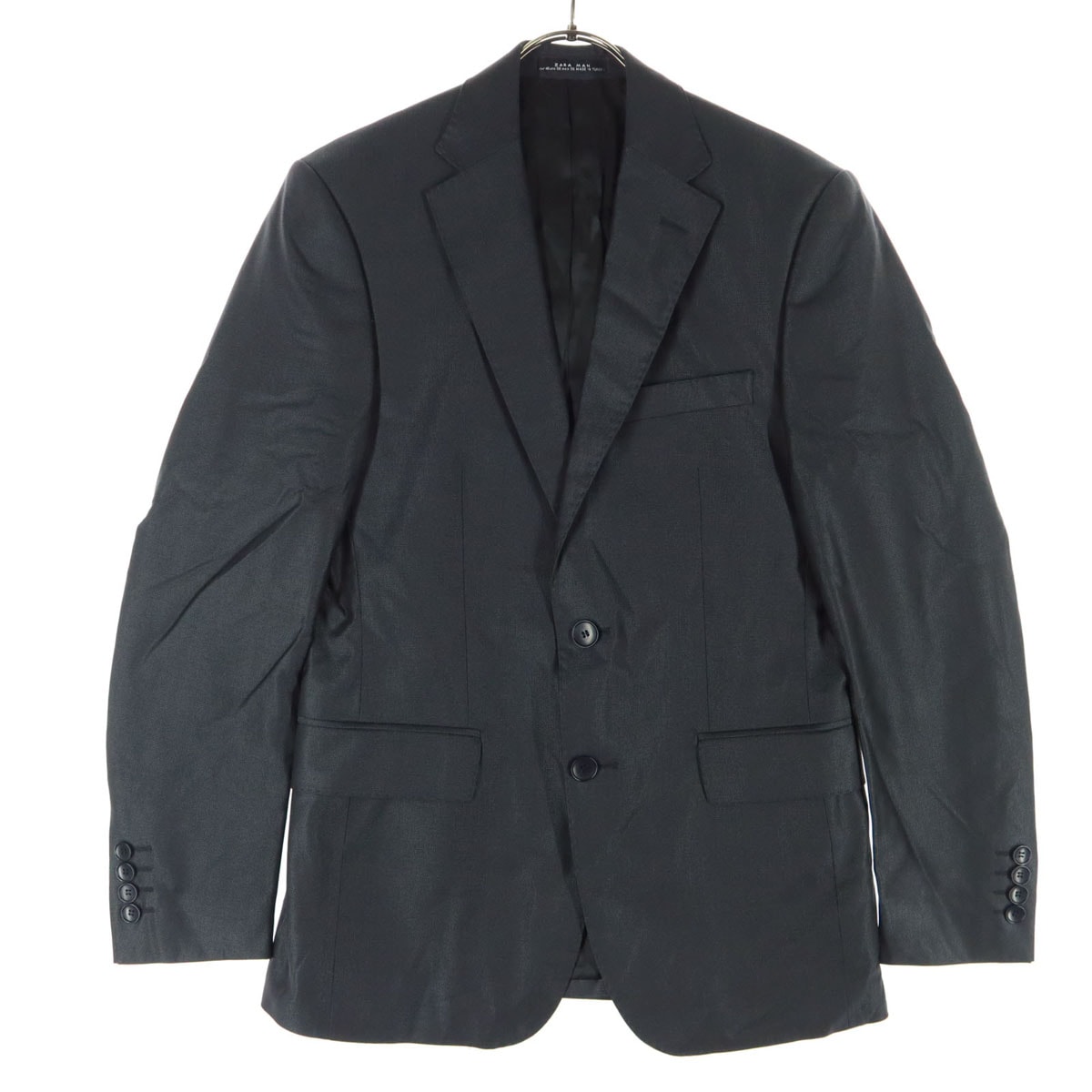 美品 ZARA MAN ザラマン 長袖 テーラードジャケット 46 ブラック スーツ