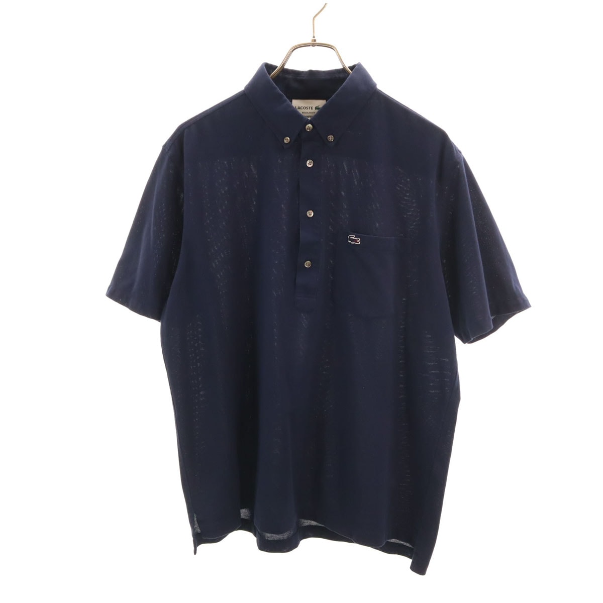 LACOSTE ラコステ 半袖 ボタンダウン ポロシャツ 5 ネイビー