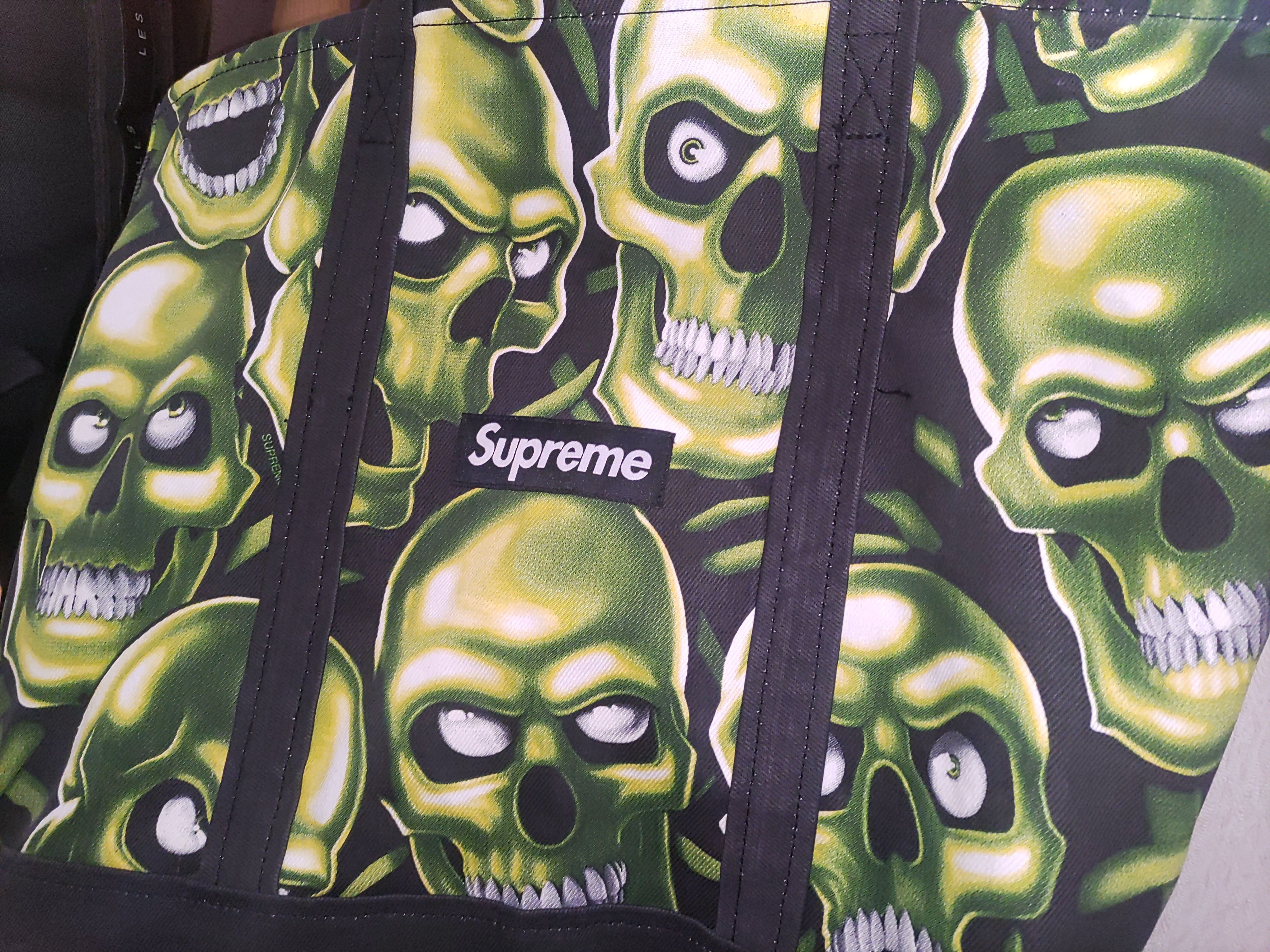 シュプリーム　スカル　トート Supreme Skull Pile Denim Tote 