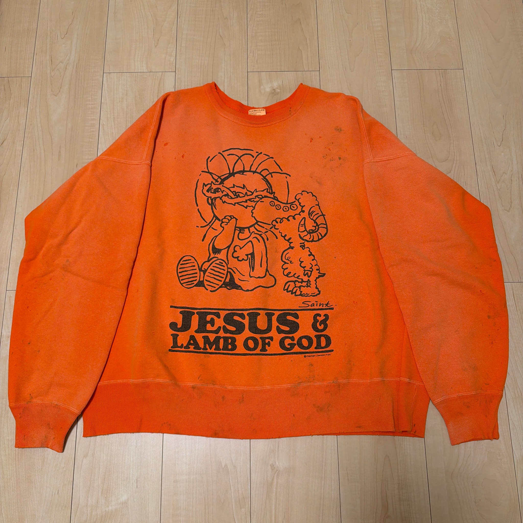 Saint Mxxxxxx 24SS Crw Sweat/JS&LMB "Orange" SM-YS8-0000-028