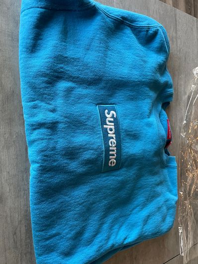 Supreme Box Logo Crewneck Sweatshirt "Blue" (18FW)