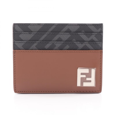 フェンディ FENDI FFスクエア カードケース アクセサリー レザー PVC メンズ ブラウン系 / ブラック系 7M0164AFF2F1SCD 【新品】
