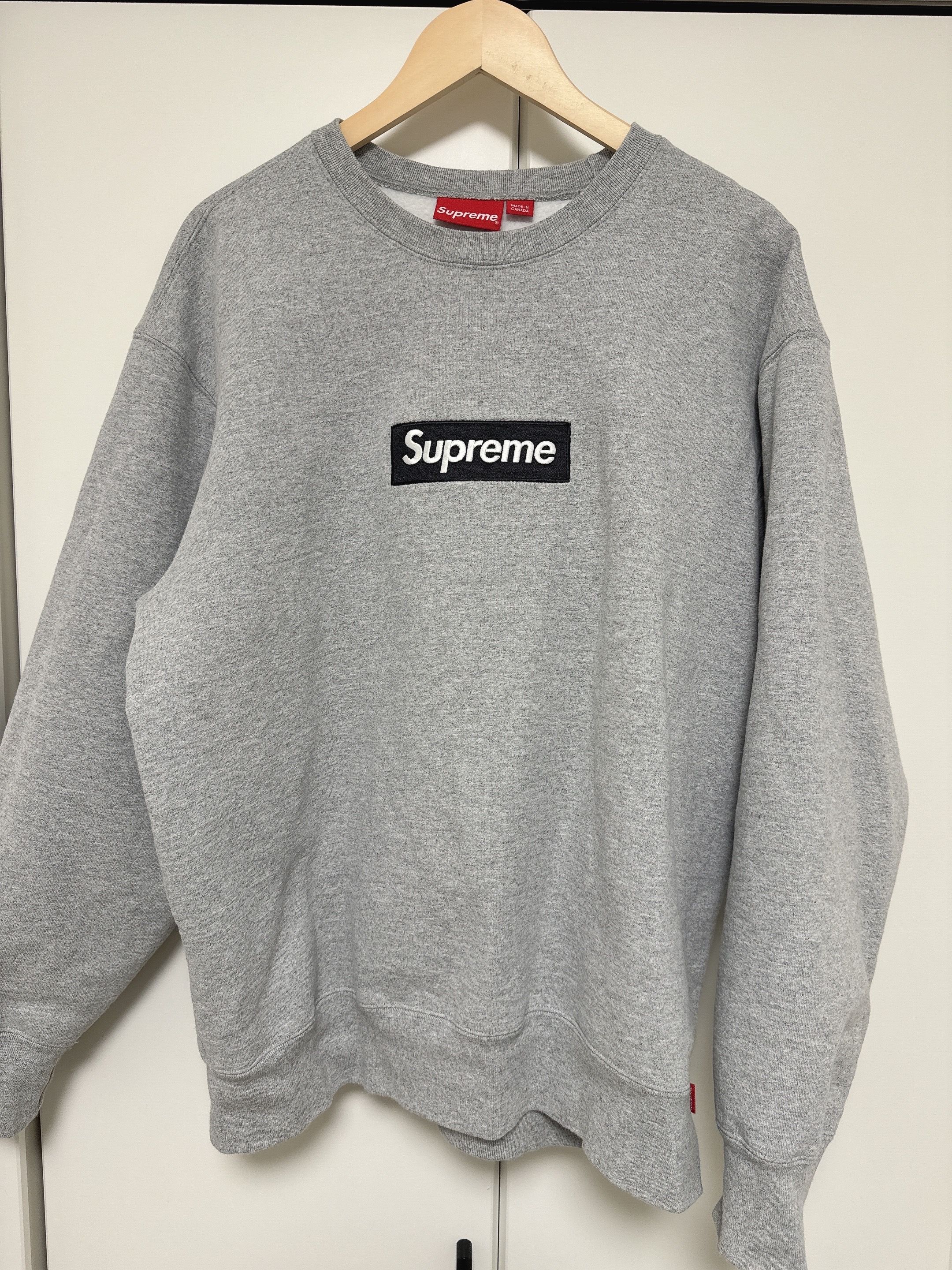 Supreme Box Logo Crewneck "Heather Grey" (22FW)