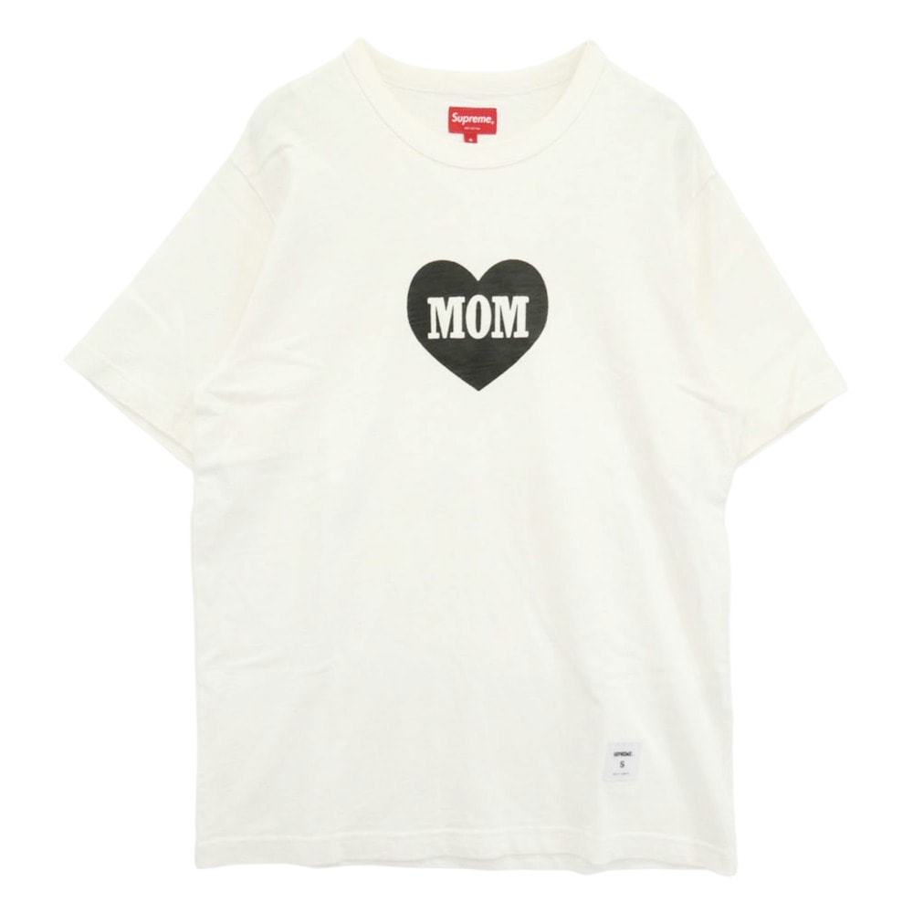 Supreme シュプリーム 18SS Mom S/S Top ハート プリント Tシャツ 半袖 カットソー ホワイト系 S【中古】