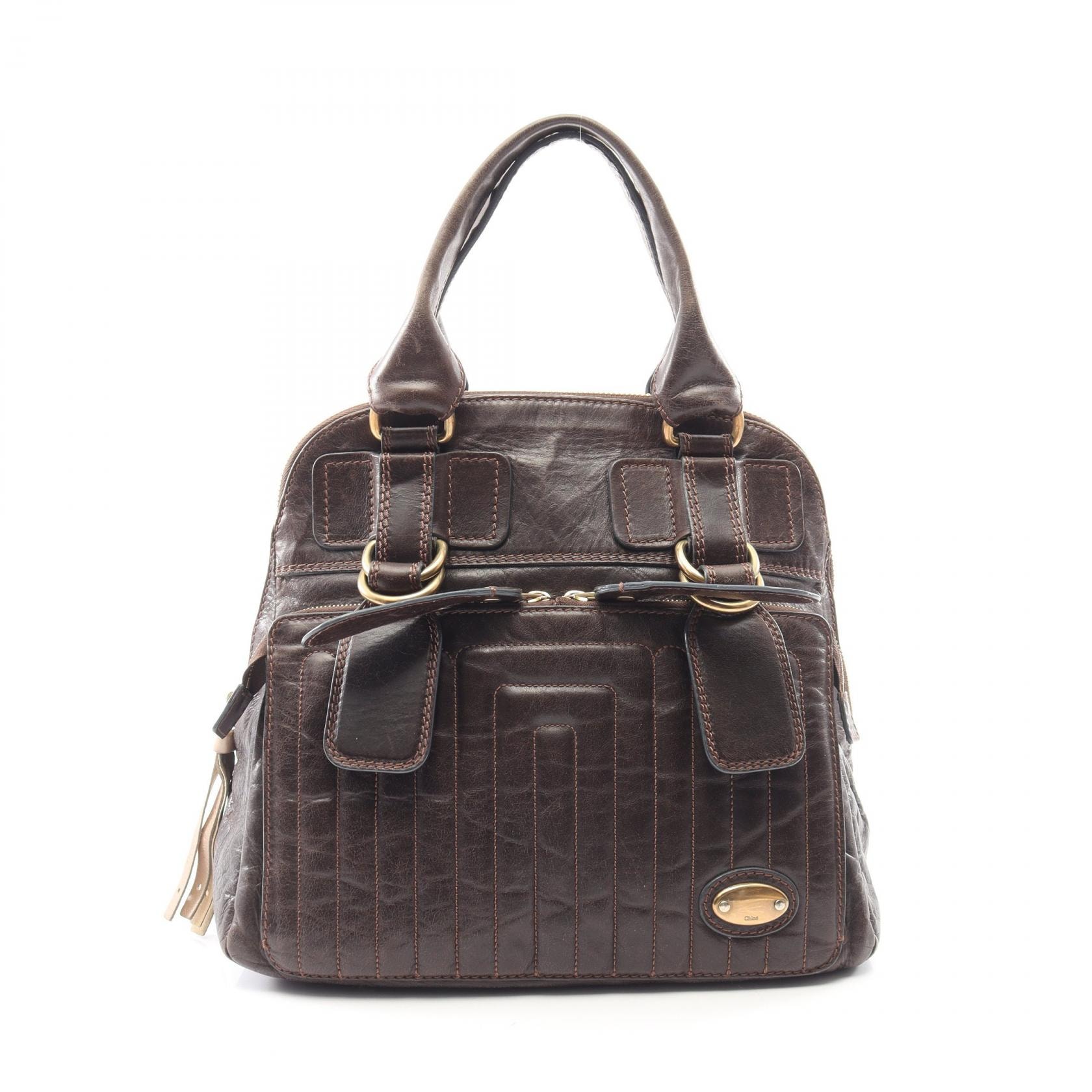 クロエ Chloe ベイ ハンドバッグ バッグ レザー レディース ブラウン系 【中古】