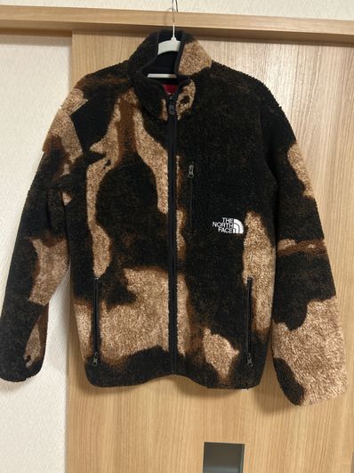 Supreme x The North Face Bleached Denim Print Fleece Jacket "Black"