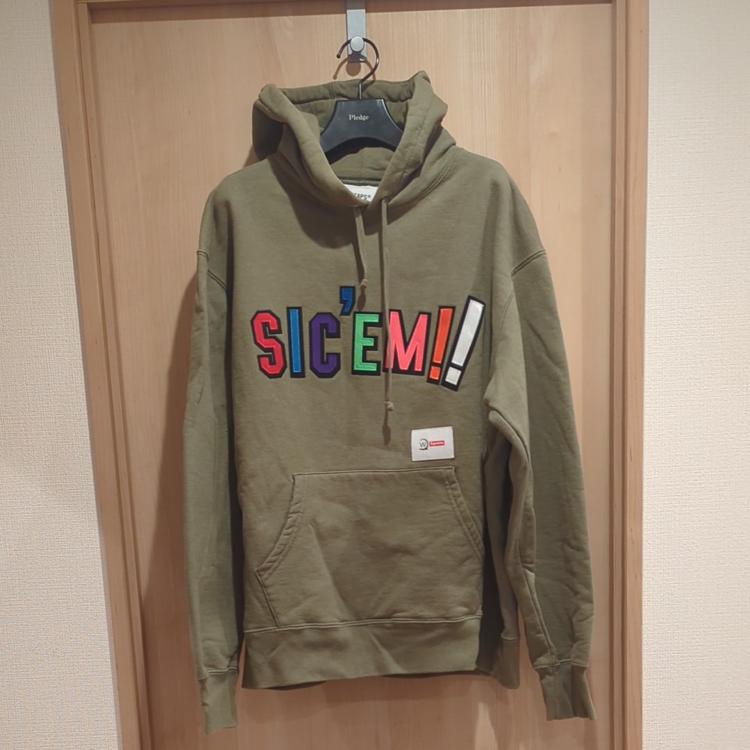 Supreme / WTAPS Sic'em! Hooded Sweatshirt "Olive Drab"