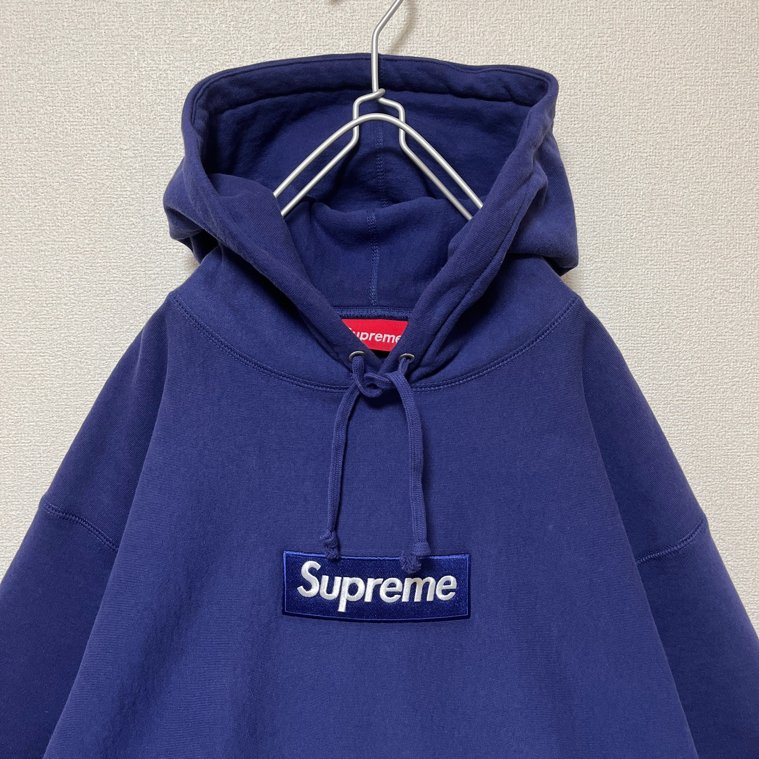 Supreme Box Logo Hooded Sweatshirt "Washed Navy" (21FW)