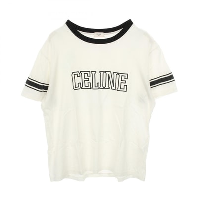 セリーヌ CELINE 半袖Tシャツ 衣料品 トップス コットン メンズ ホワイト系 / ブラック系 【中古】