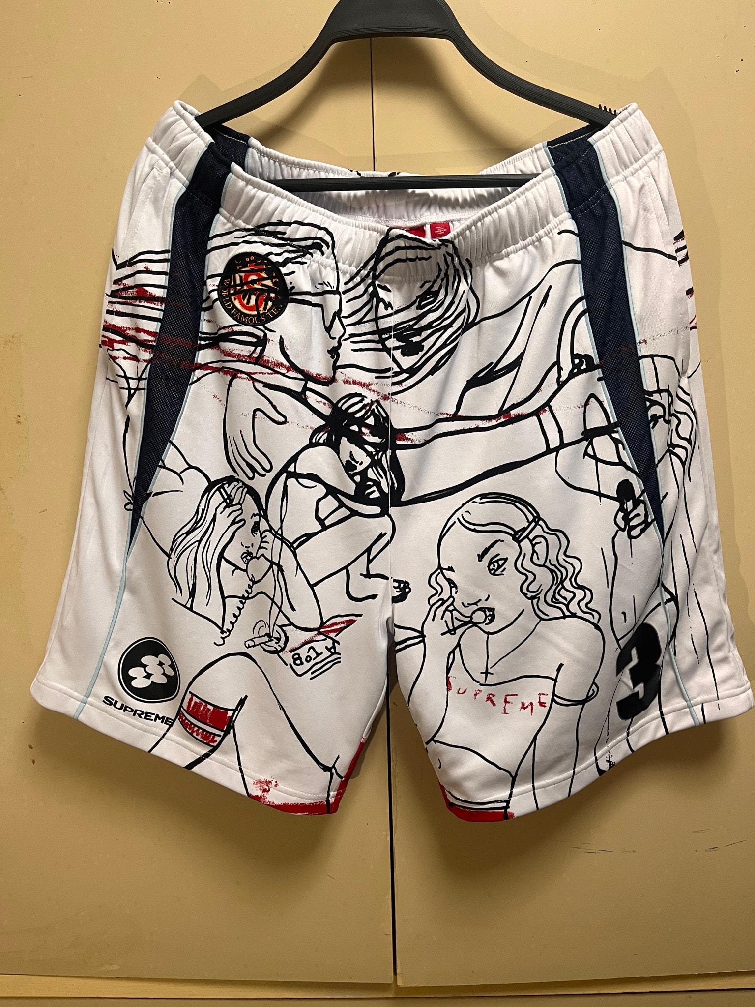 Supreme Rita Ackermann Soccer Short "White"