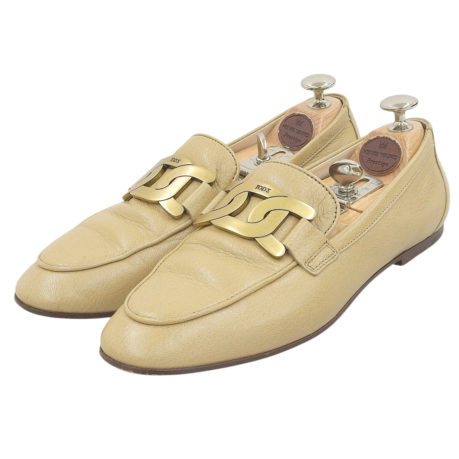 美品 トッズ ローファー KATE ケイト ベージュ レディース 37.5